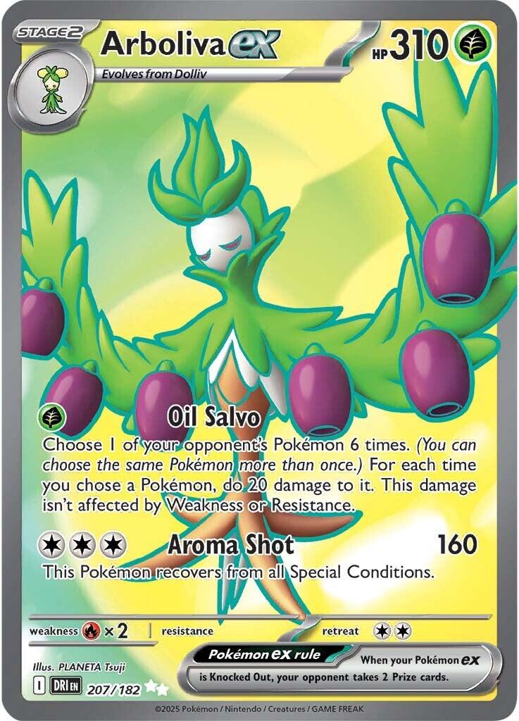 Arboliva EX 207/182 destined rivals: Single pokemon card