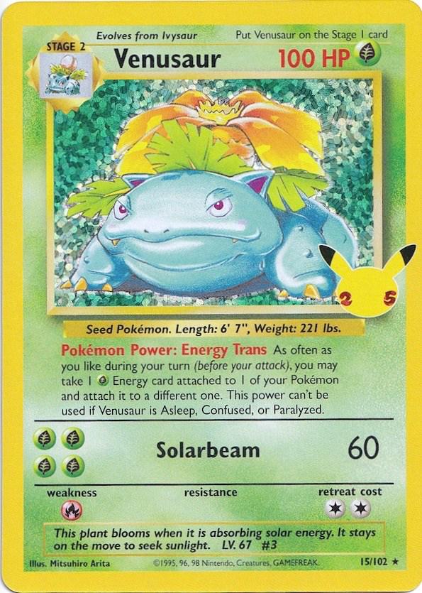 Venusaur 15/102 celebrations : Single pokemon card