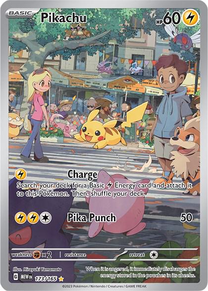Pikachu 173/165 scarlet and violet 151 : Single pokemon card
