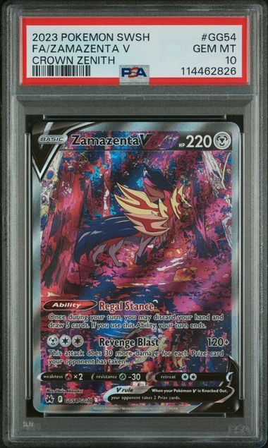 Zamazenta v GG54 Crown Zenith PSA 10