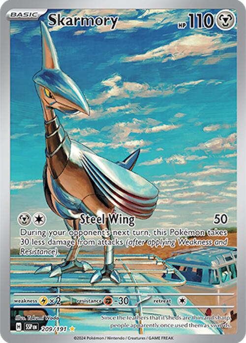 Skarmory 209/191 surging sparks: Single pokemon card