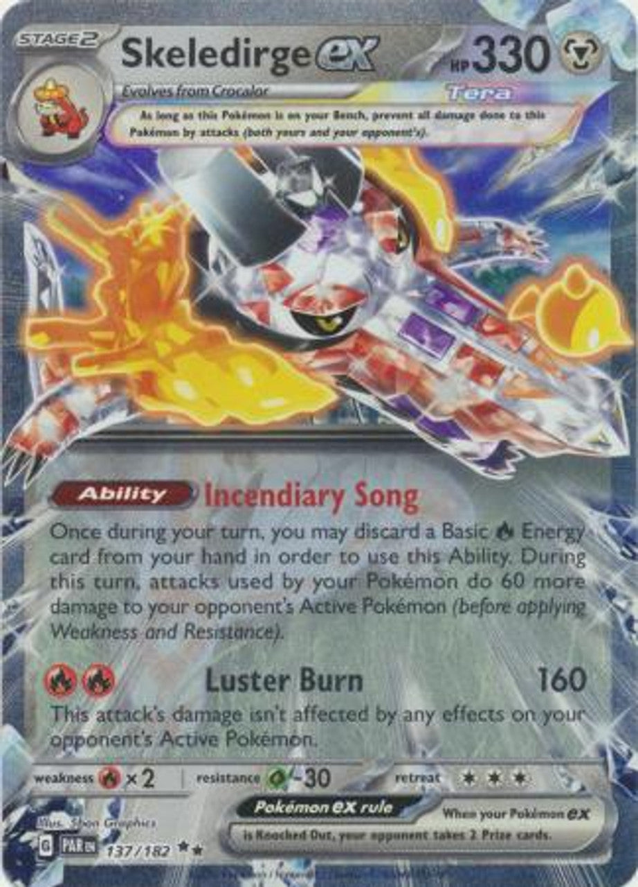 Skeledirge ex 137/182 paradox rift : Single pokemon card